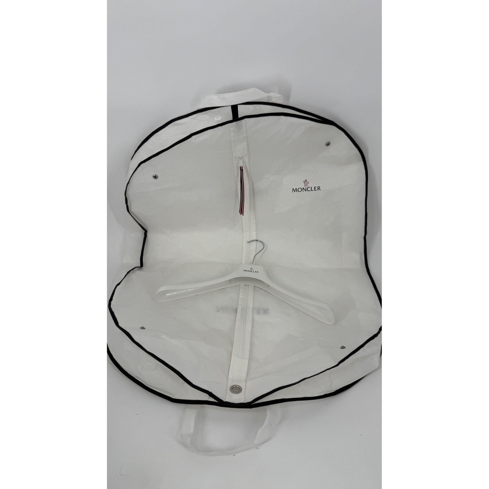 Moncler White Garment Bag w/ Hanger Coat Storage Travel Suit Designer 35X25 READ